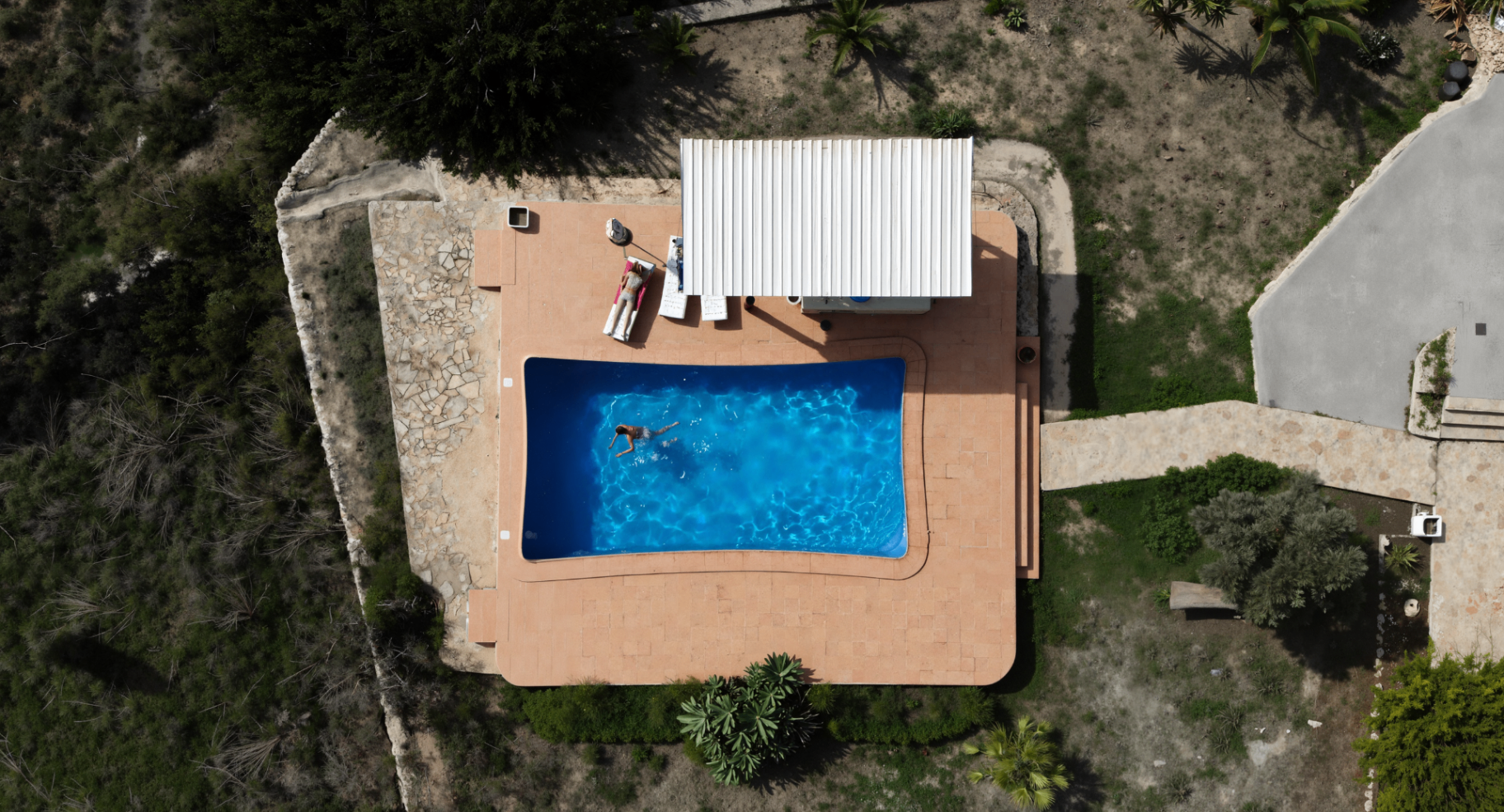Villa Ibiza piscina vista cenital